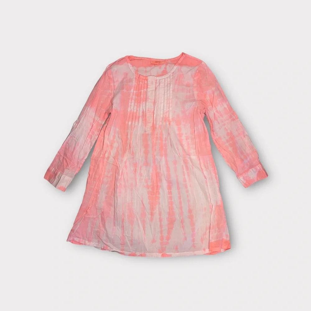 Seed Pink Tie Dye Long Sleeve Dress